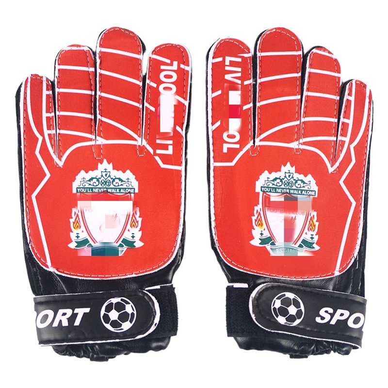 Football Goalkeeper Gloves for Children and Adults, Pu Goalkeeper Gloves with Team Logo, Club Logo, Training Gloves