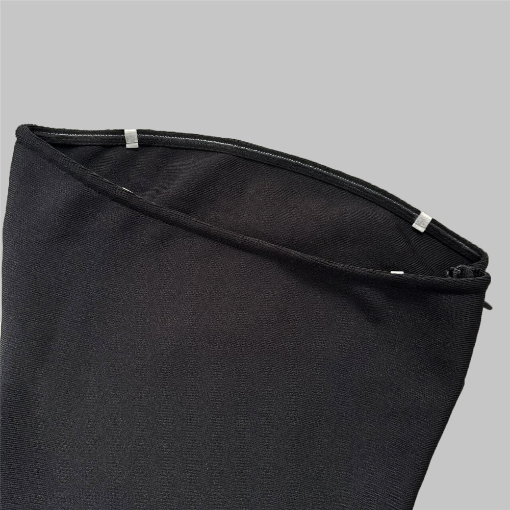 Special Interest Design Rhinestone Tube Top Bandage Dress Sexy Mesh Stitching Maxi Dress Party Dress