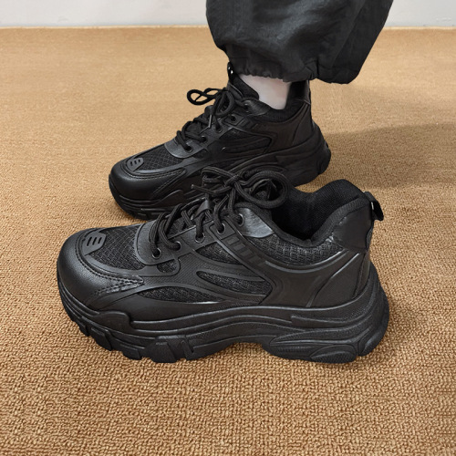 2025 Summer Fashion Thick Sole Laced Dad Shoes Casual Sports Round Toe Laced Women's Shoes