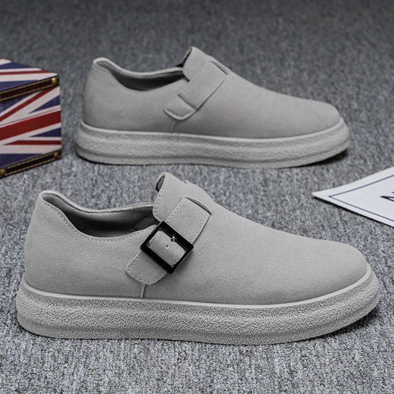 Boken Shoes 2025 primavera nueva hebilla de cinturón transfronteriza de un pie casual de suela suave moda negocios zapatos casuales de trabajo