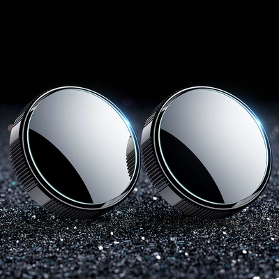 Cafele car reversing small round mirror 360 rotation adjustment blind spot mirror convex mirror rear view rotating mirror glass (Other Automotive Interior Supplies) - tarnish-rear-view-mirror-2set