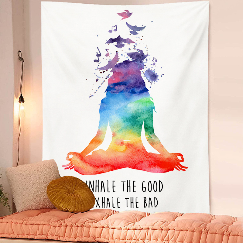 Yoga tapestry, bedroom, home, hanging cloth, live broadcast background layout, color meditation - G_voghion.com