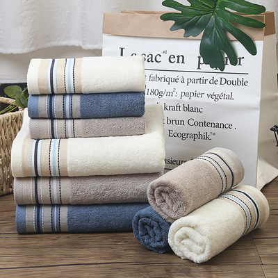 套巾高阳礼品盒套装家用定制纯色高档洗脸新款加工竹纤维回礼套巾|ru