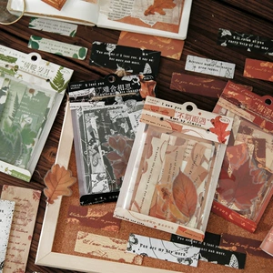 MU -Enamel Material Bag Три слова и стихи серия серии Retro Style DIY DIY Collage Collage Decorative Memore Memoi Memoi