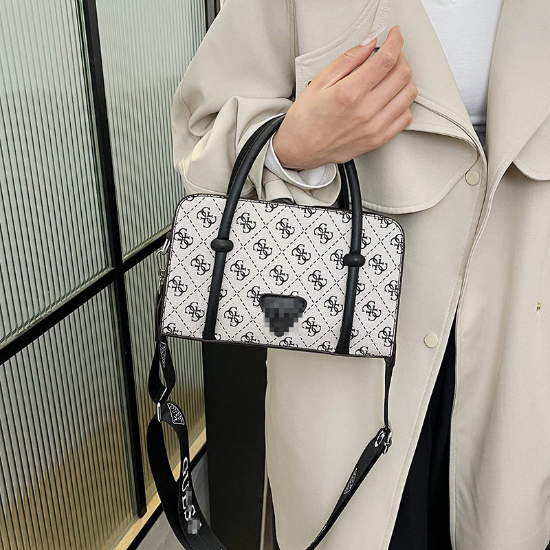Bolso de mano estampado transfronterizo para mujer 2024 nuevo bolso de hombro a cuadros retro moda simple bolso de mensajero de viaje