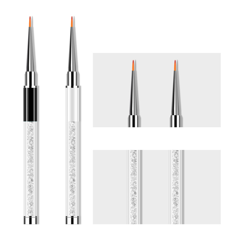 Bolígrafo universal para arte de uñas transfronterizo con taladro, poste de metal, dibujo de uñas, dibujo de flores, bolígrafo de manchas talladas, multiusos