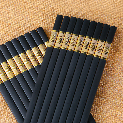 10 pairs of alloy chopsticks, high temperature resistant, non-slip, non-mouldy, hotel household sterilizable chopsticks approved by the manufacturer