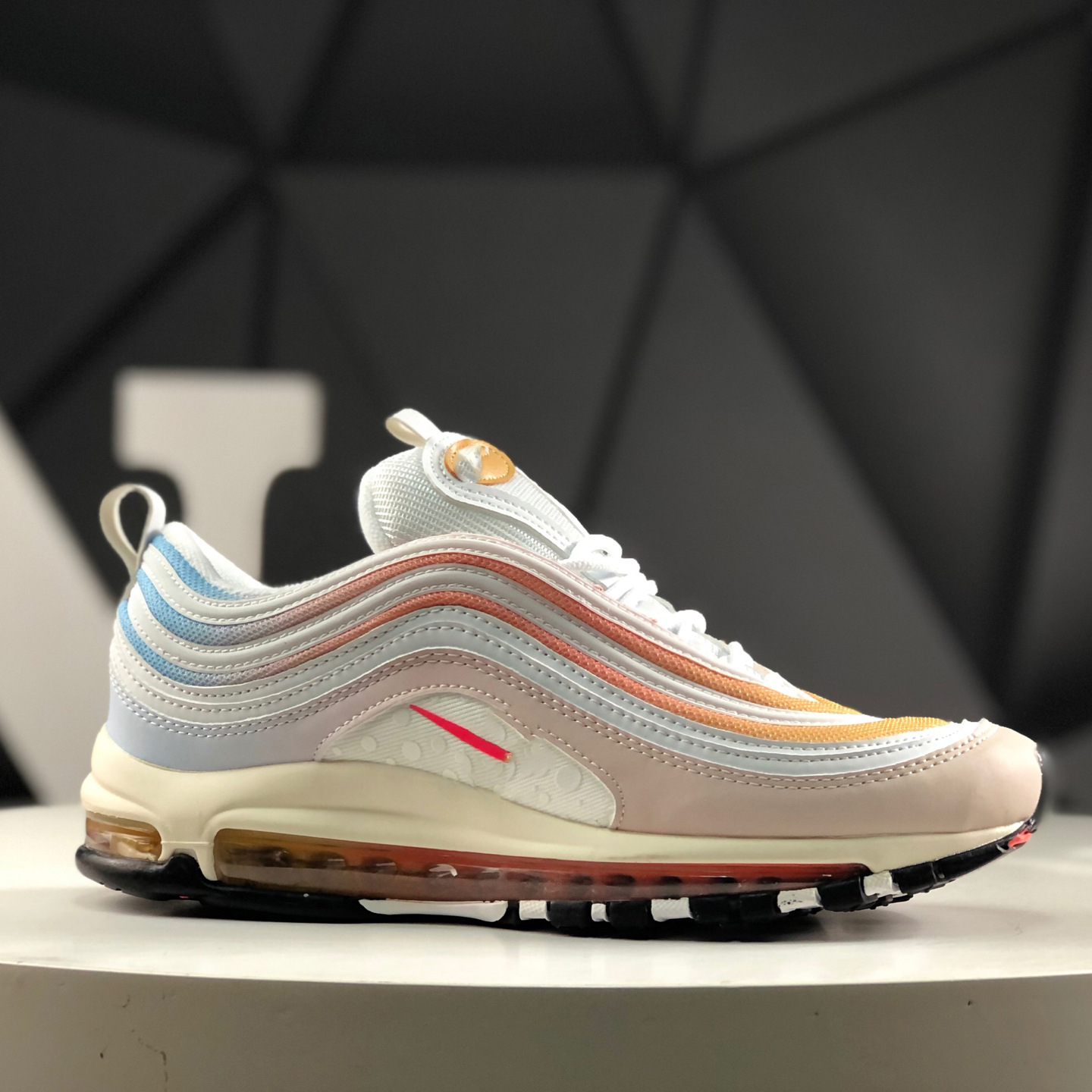 Pure original Max 97 retro bala reflectante cojín de aire zapatos para correr amortiguación transpirable todo fósforo ocio deportes zapatos de moda hombres y mujeres