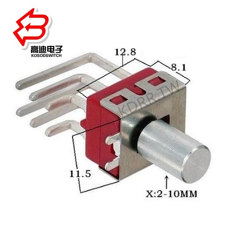 圆柄波动开关两档大电流 两位滑动开关大电流 2档拨动开关大电流