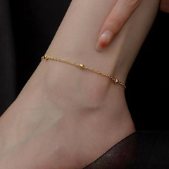 Anchored Chain with a Minimalist, Korean-Inspired, and Instagram-Savvy Design - A Unique and Stylish, Artsy Ankle Chain for Women, Wholesale Available