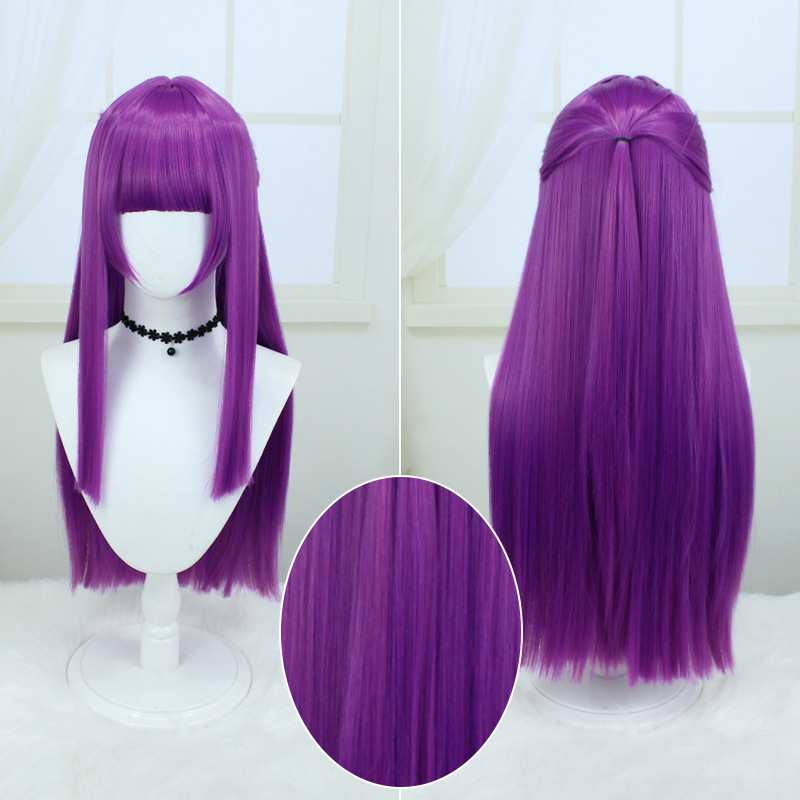 新しい葬儀のフリリアンフェレン cos ウィッグ模擬頭皮トップロングヘア偽毛ヘッドギア卸売|undefined