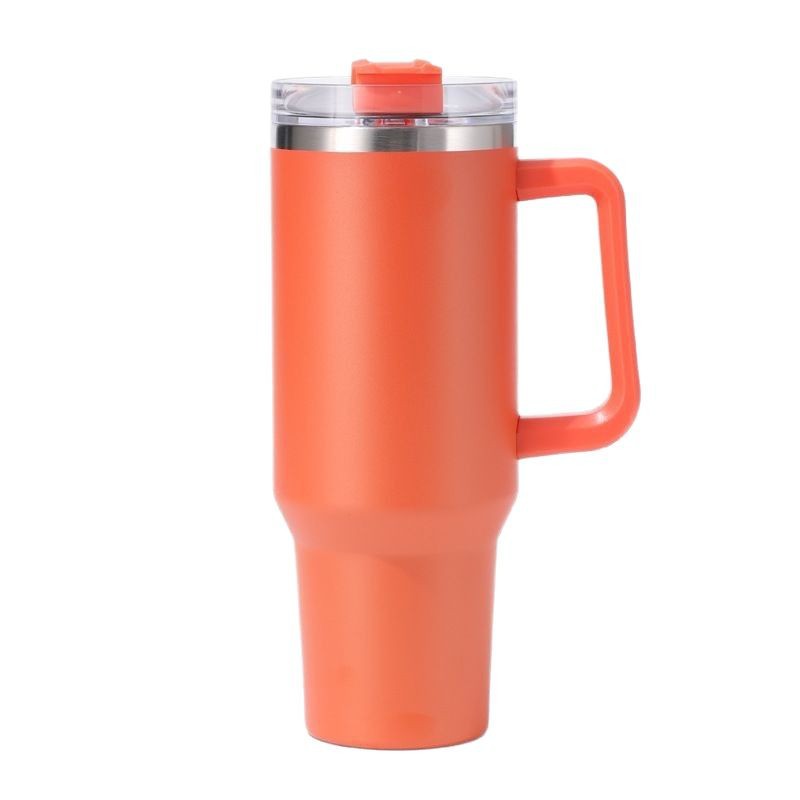 Hochwertiger 40-Unzen-Henkelbecher mit Strohhalm, ideal für unterwegs, mit Eiswürfelbehälter, großer Fassungsvermögen und isolierter Wasserflasche, individuell gestaltbar_voghion.com
