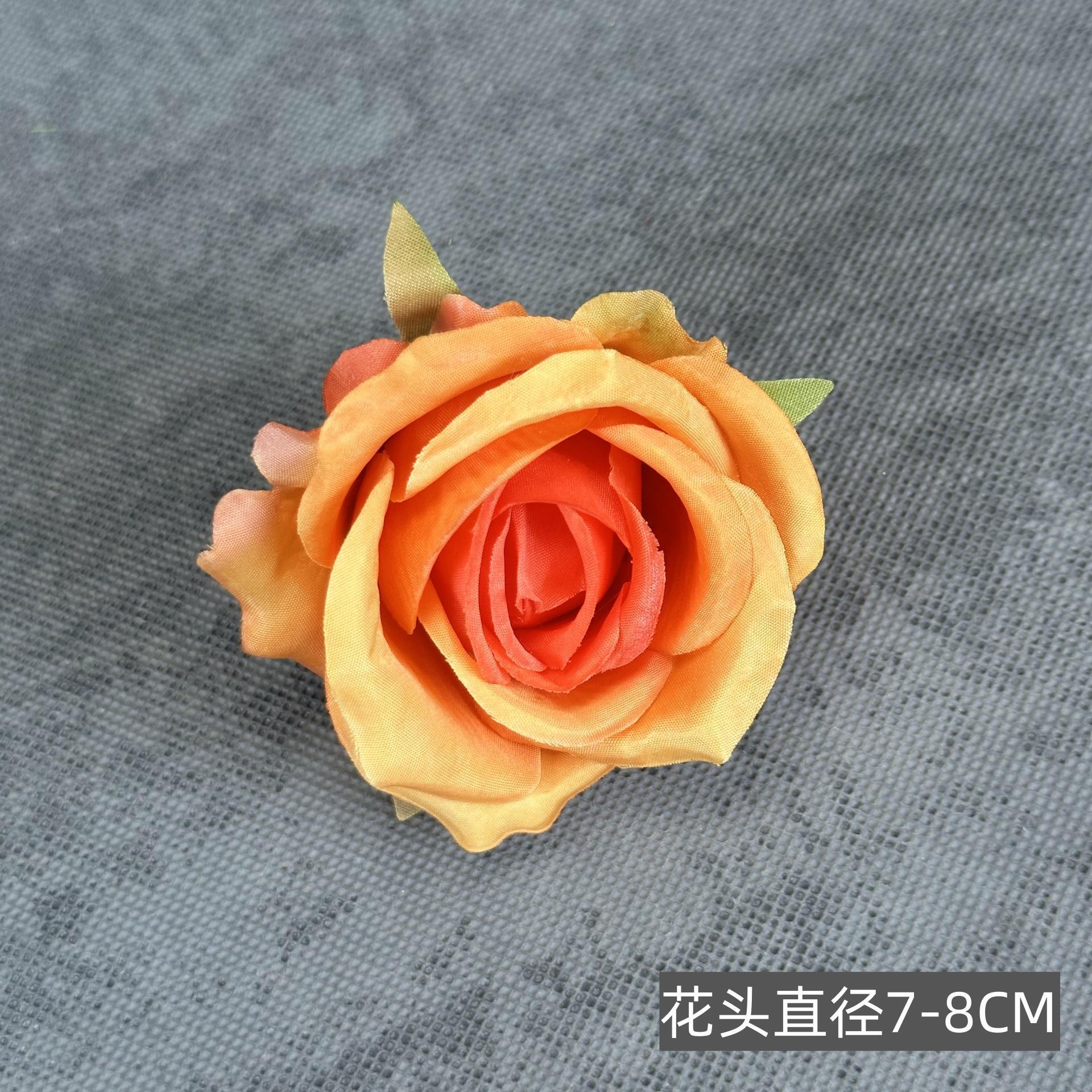 Franela artificial flor Rosa cabeza ramillete rojo boda flor pared tiro apoyos flor artificial arco flor artificial al por mayor