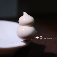 天然猛犸象牙雕刻件 精品原色大葫芦 葫芦吊坠 文玩配饰DIY小配饰