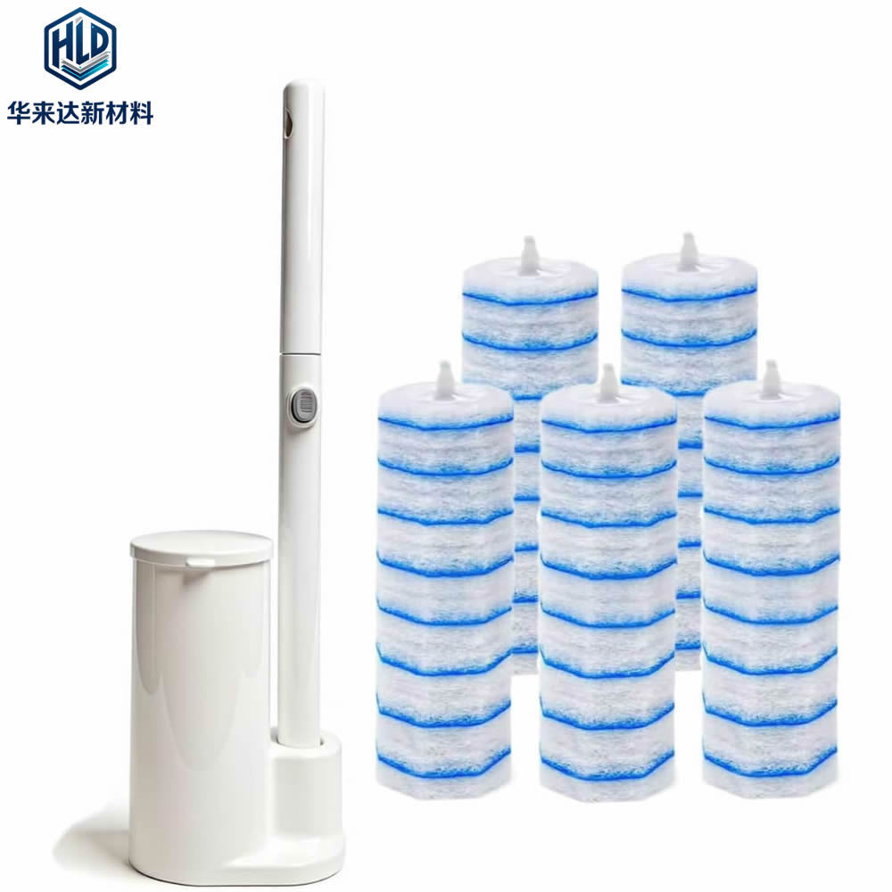 Hualaida Amazon FBA disposable toilet brush replacement heads, a super useful long-handled brush with a base
