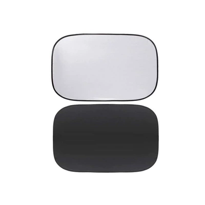 Mini Car Sun Visor Windshield Foldable Sunshade Amazon Panoramic Sunroof Mini Sunshade Curtain (Sun shade) - black-and-silver-no-printing-189-276inch-50-70cm-2-pieces
