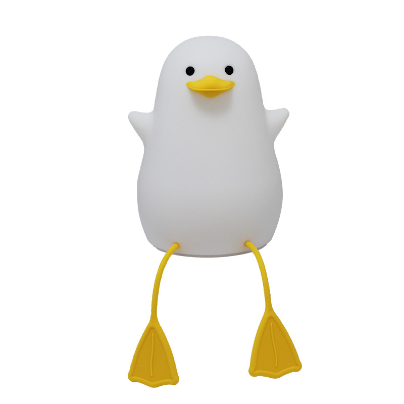 Red popularidad pato largo patas luz de noche de silicona lámpara de juguete para niños lámpara de mesa de dormir lámpara de atmósfera de comercio exterior transfronterizo