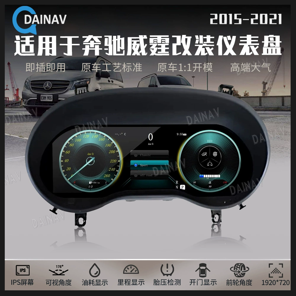 Для 15-21 Mercedes-Benz W447 автомобильная ЖК-приборная панель модифицированная автомобильная спидометр одометр