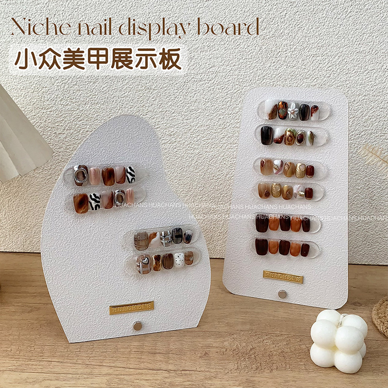 Ins風ネイル展示板小衆の新型筋理感立体背景写真撮影道具作品は見本の色板を並べます。|undefined