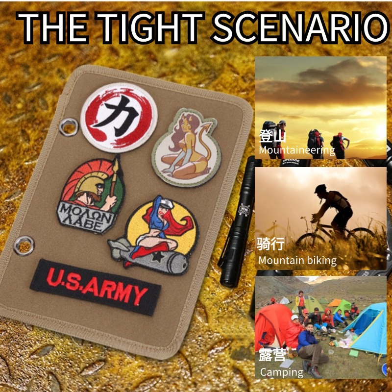 Medalla táctica pegada libro de almacenamiento DIY velcro tablero de almacenamiento foldable brazalete de fanáticos militares colección de accesorios de tablero colgante