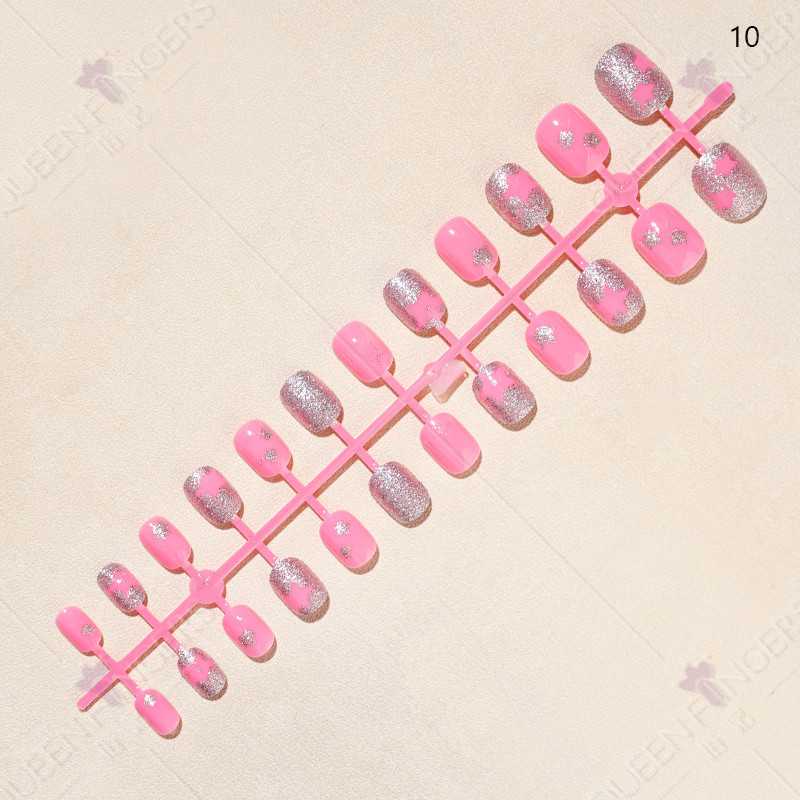 Nuevo manicure 24 piezas de banda de desgaste de uñas productos terminados manicure niños parches manicure productos terminados manicure