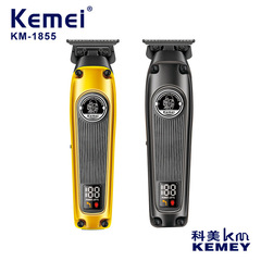 新型科美KM-1855バリカン 電動ヘアカットバリカン 理容師専用 オイルヘッド彫刻電動バリカン