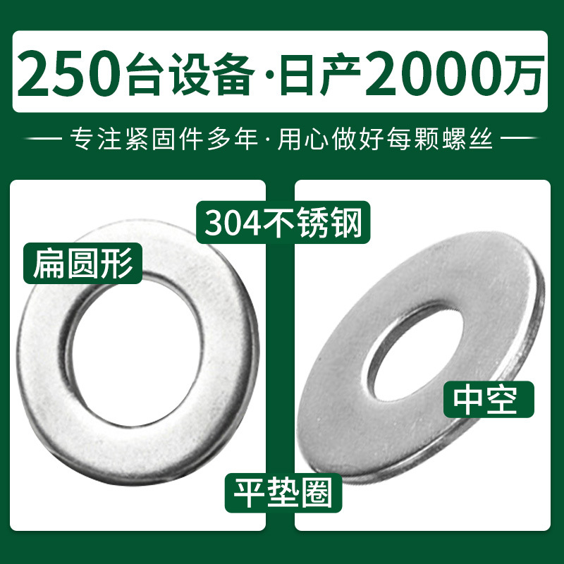 304 Stainless Steel Gasket 6.8 Grade Round Gasket Flat Washer Enlarged Thickeneded Metal Gasket Ultra-Thin Meson M4/M5
