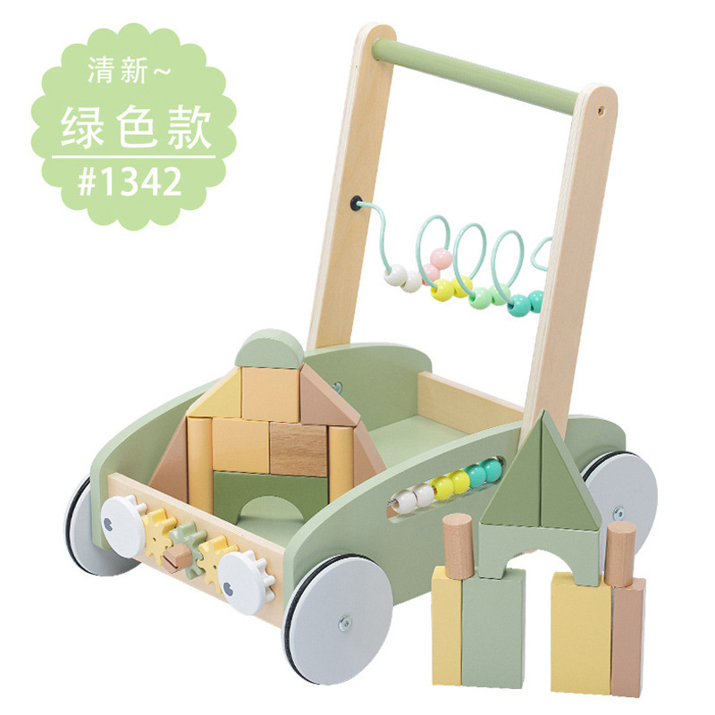乳幼児用歩行車玩具赤ちゃん多機能手押し車新生児横転防止歩行補助積み木車|undefined