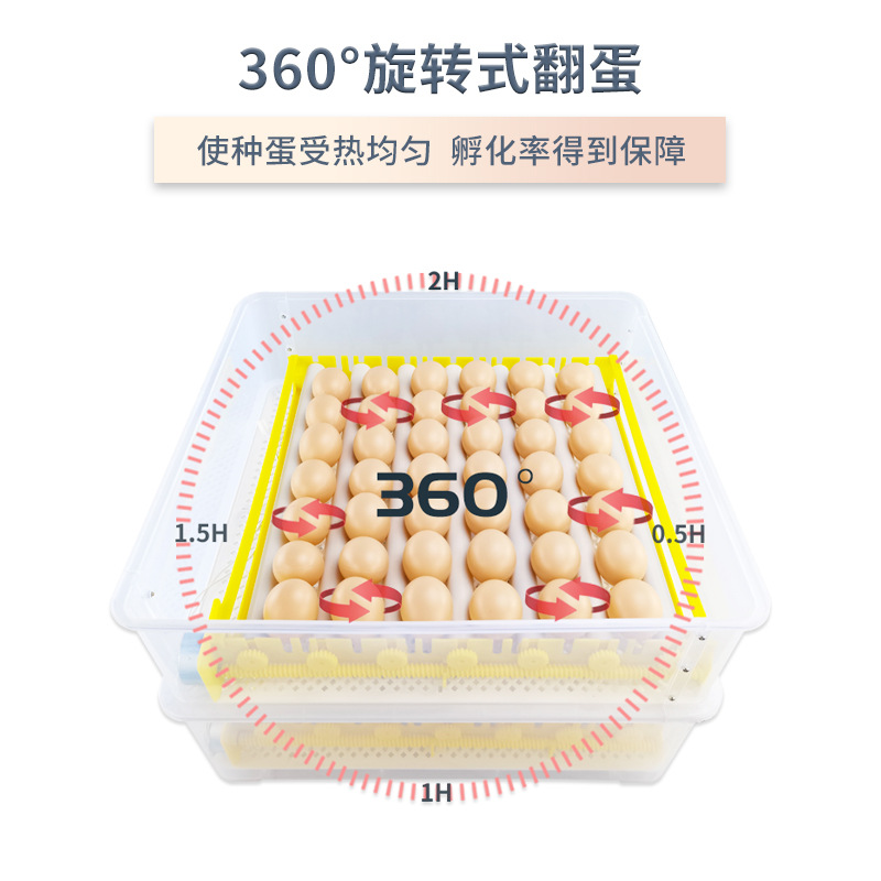 84 rodillo incubadora pequeño hogar inteligente huevo incubadora doble potencia automática pollo pato ganso incubadora