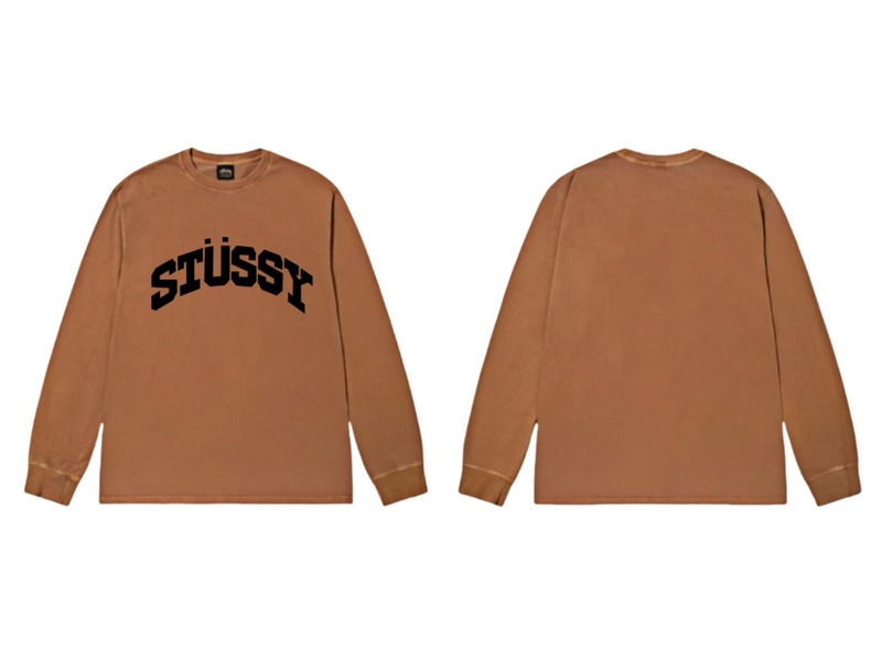跨境stussy斯图西2025新款男女长袖T恤男士宽松重磅高品质T恤代发|undefined