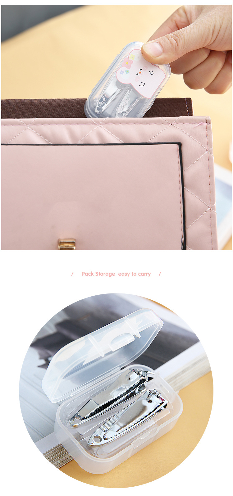 可爱卡通指甲剪指甲刀女生美甲工具套装斜口便携式创意家用指甲钳详情9