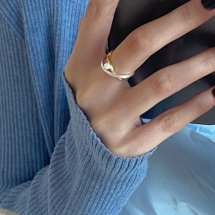 Adjustable Ring Size 1 Piece Quantity Holiday, Shopping Occasion 925 Sterling Silver Geometric Open Rings