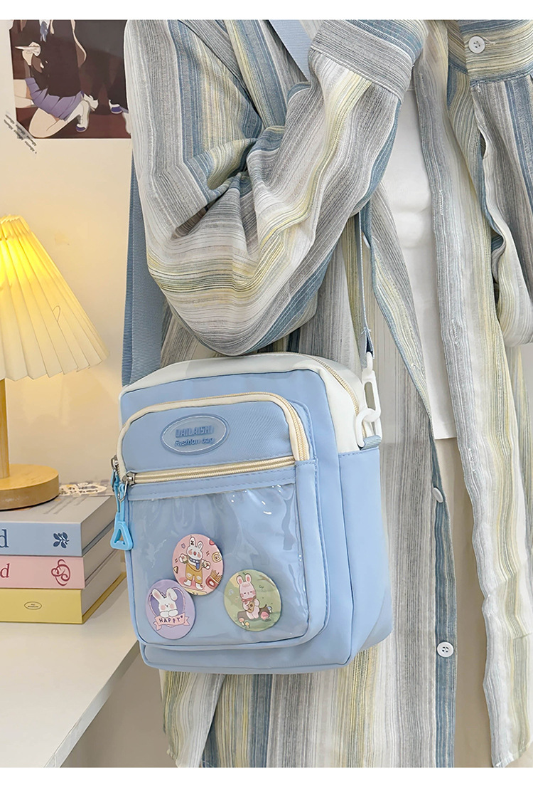 New transparent pain bag, ins small bag, crossbody bag, girl's small crossbody bag, trendy student backpack, comic exhibition transparent mobile phone bag undefined