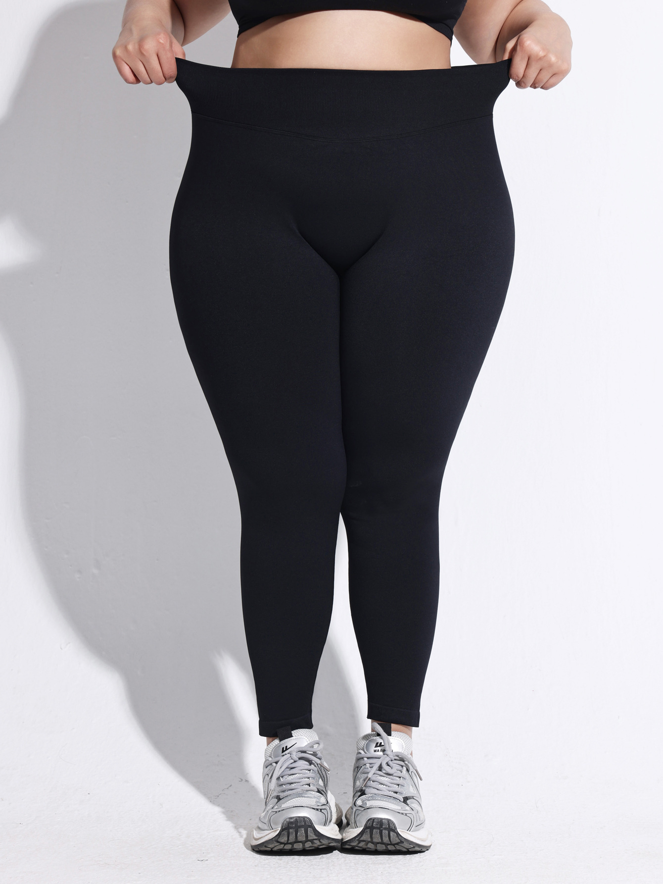 Pantalones deportivos de cintura alta antideslizante de color sólido de los Estados Unidos y Europa, pantalones deportivos de entrenamiento, pantalones deportivos de base