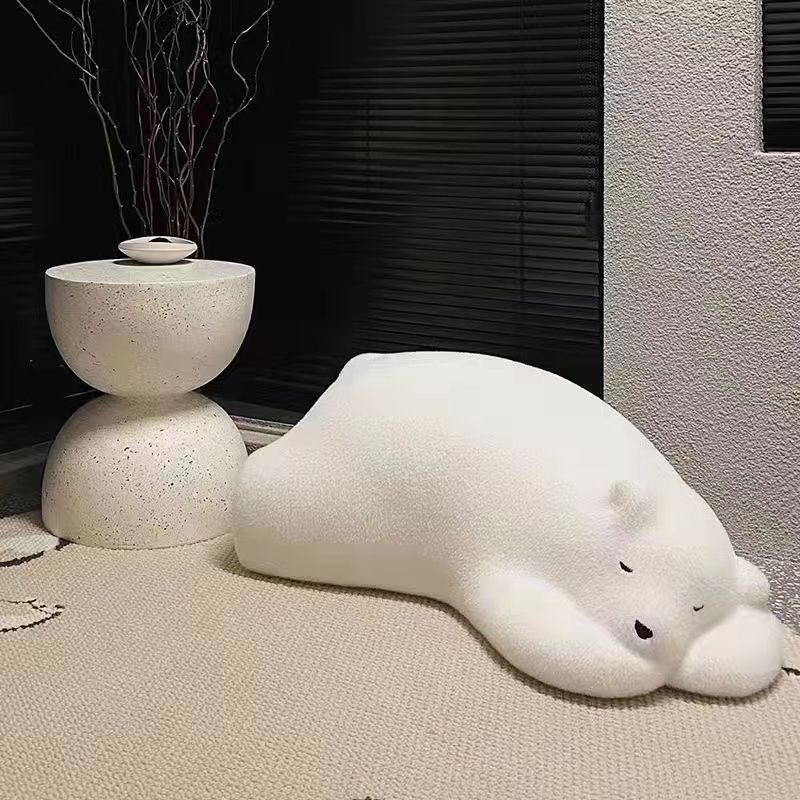 Sofá de oso de oso, sala de estar, dormitorio, asiento de animales, diseñador de oso polar, sofá perezoso, sofá individual, lindo