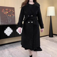 秋冬新款轻奢气质中长款百搭外套大衣风衣贵女名媛休闲中年妈妈女