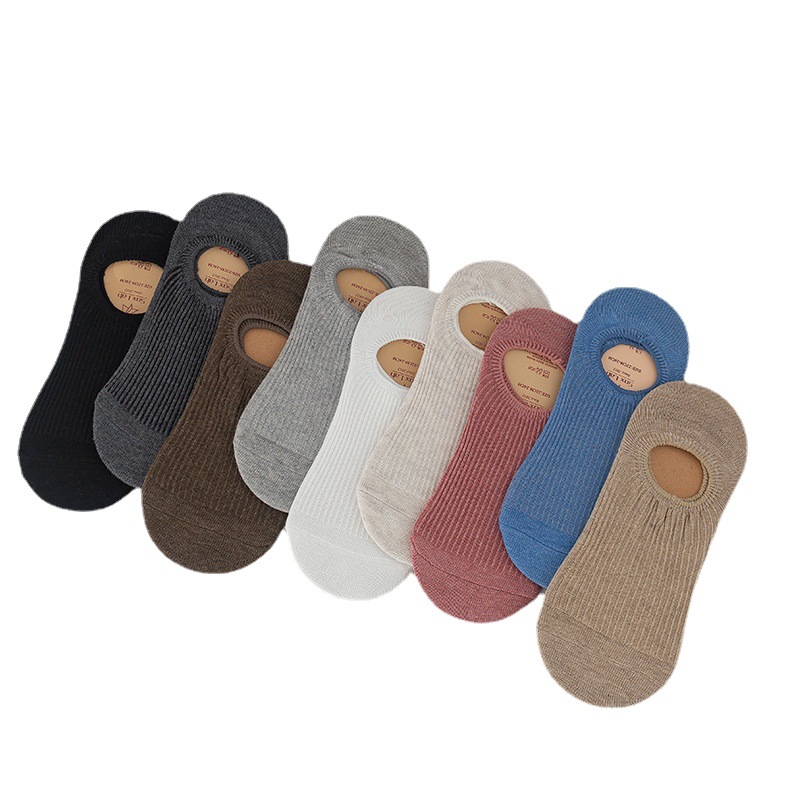 Female Japanese solid color super short tube (boat socks) socks