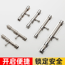 304不锈钢插销门栓防火门锁加厚肥仔焊插销式明装门扣大门天地插