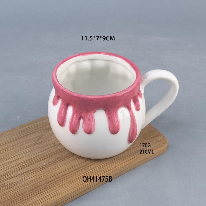 Taza de cerámica pintada a mano taza de desayuno creativa de helado de leche de pequeña capacidad taza de avena taza de agua para beber taza de graduación personalizada