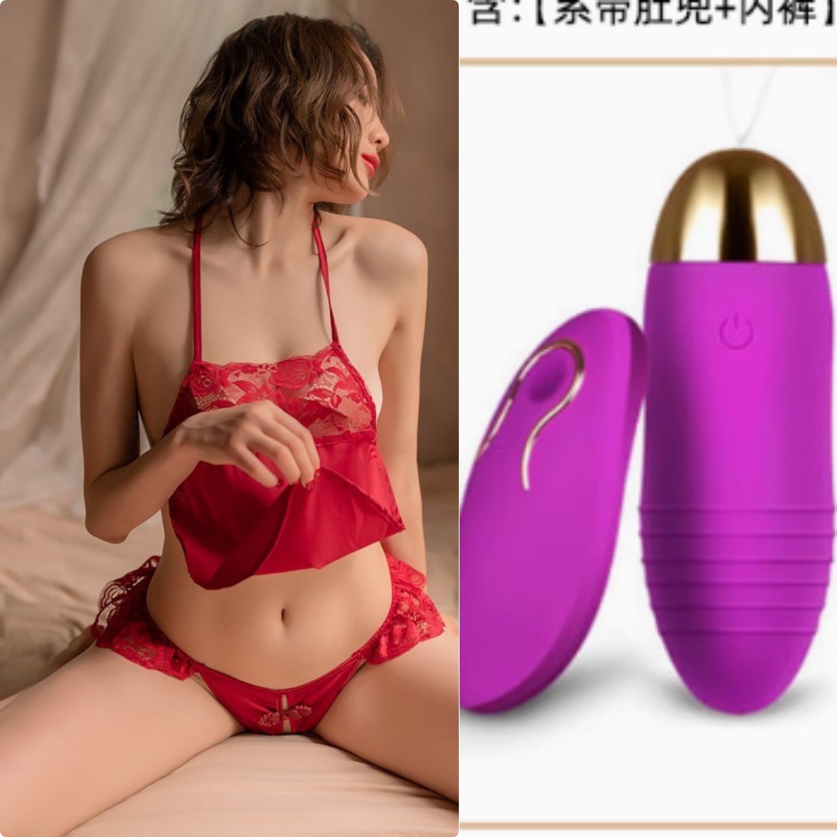 버건디 [복대 + 오픈 T팬츠] + 무선충전 바이브레이터