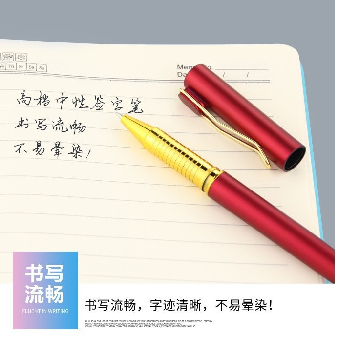 Pluma de publicidad logotipo imprimible titular de la pluma de metal color pintura en aerosol negocios pluma de gel pluma de firma de carbono al por mayor