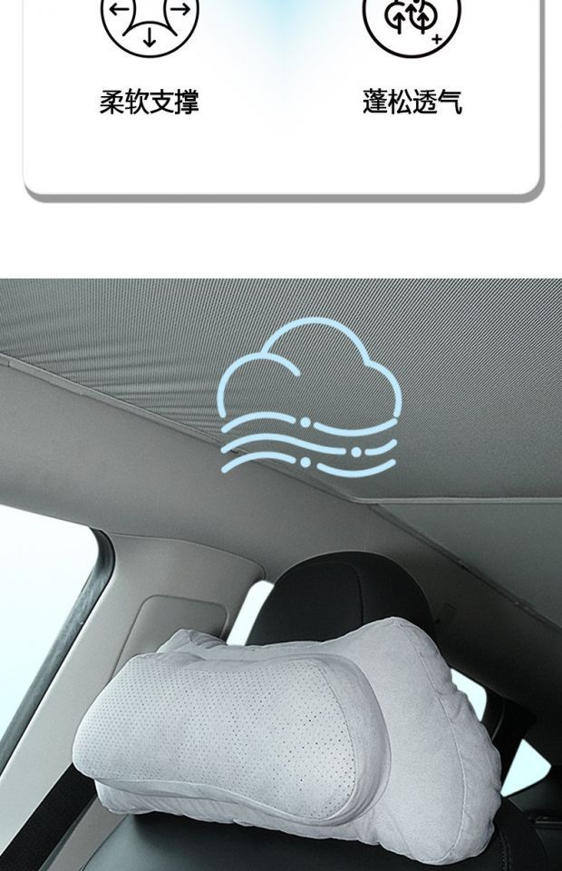 TK International Amazon Car Headrest and Lumbar Support Neck Pillow, Maybach-style Car Seat Pillow, Four-season Horn Pillow