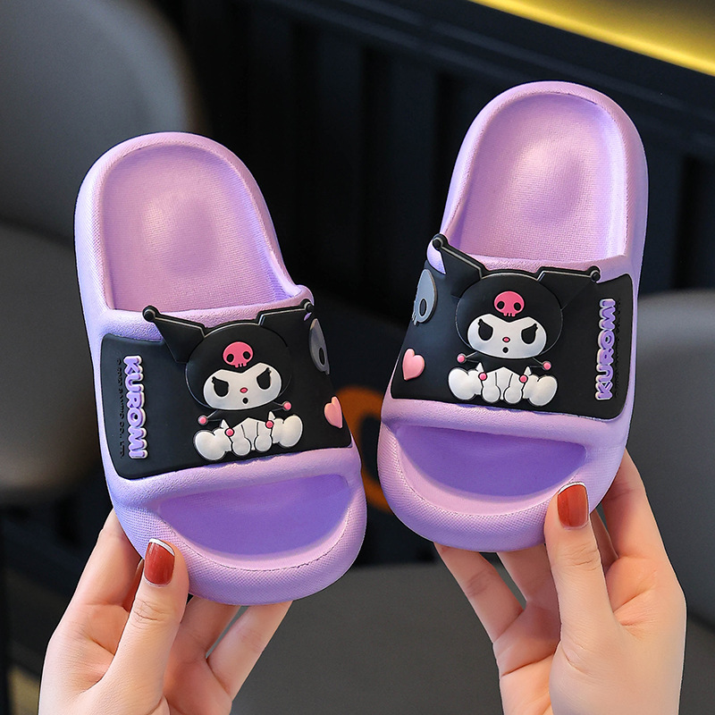 Kulomi Children's Sandals and Slippers Girls Summer Cute Sanrio Princess Indoor Bath Parent-Child Middle and Big Children's Slippers