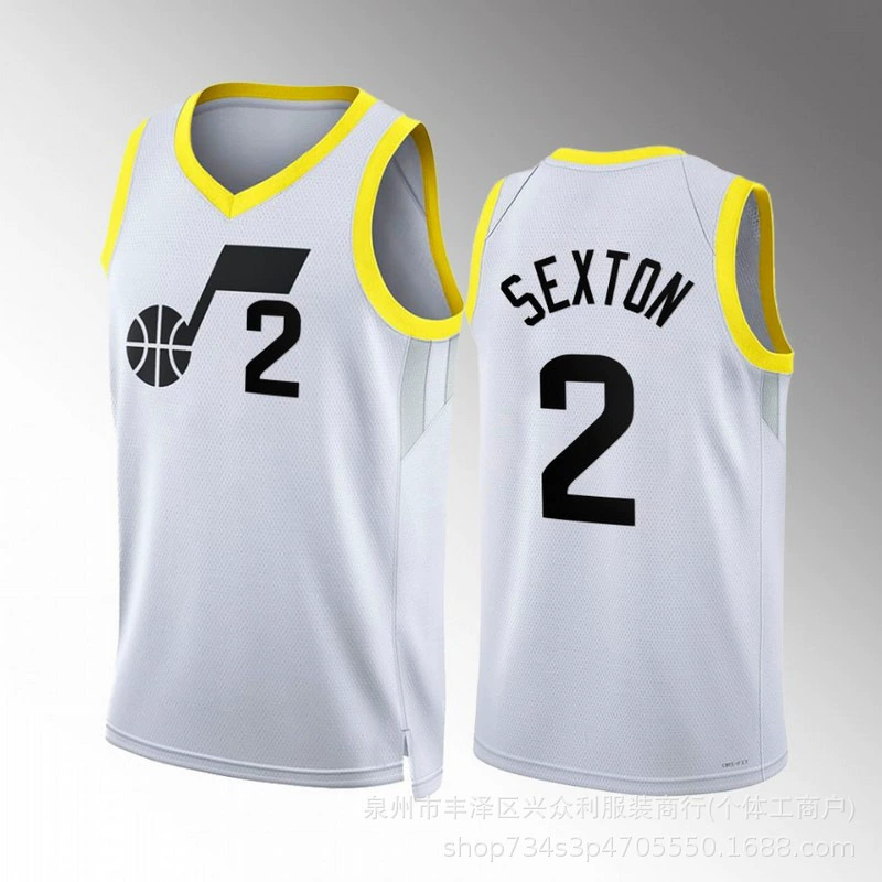 Джаз 00# Clarkson горячий прессовый джерси 23# Markanen 45 Mitchell баскетбольная форма 2# Sexton