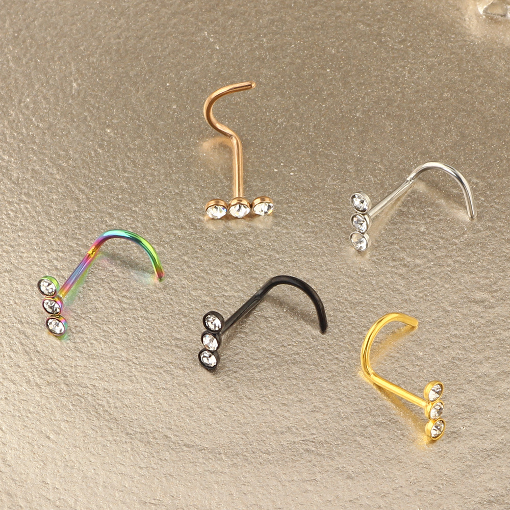Simple Cactus Design Titanium Steel Lip Ring Lip Barbells Ear Stud Ear Lobe Nose Eyebrow Jewelry Set detail image 4
