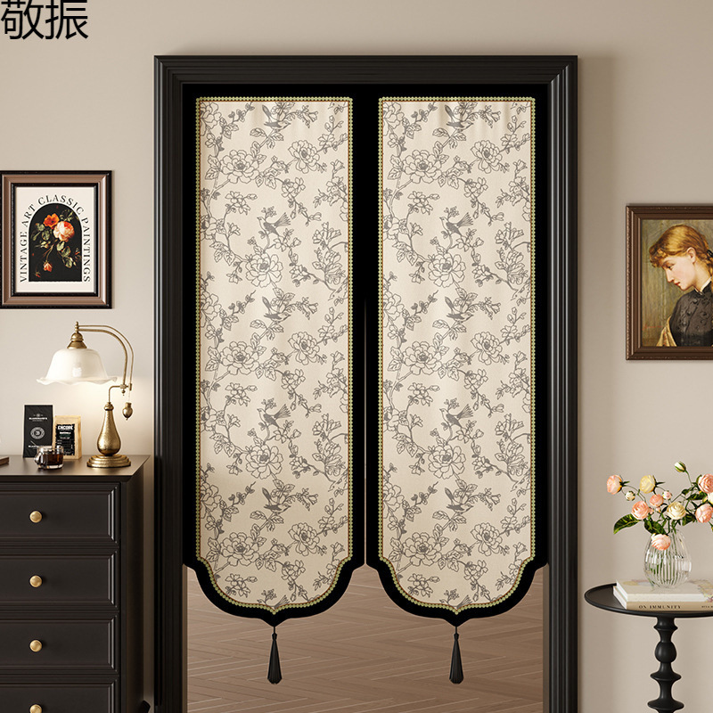 French-style door curtain, partition curtain for home use, bedroom half curtain, toilet bathroom curtain, kitchen curtain with a high-end feel French-style door curtain, partition curtain for home use, bedroom half curtain, toilet bathroom curtain, kitchen curtain with a high-end feel