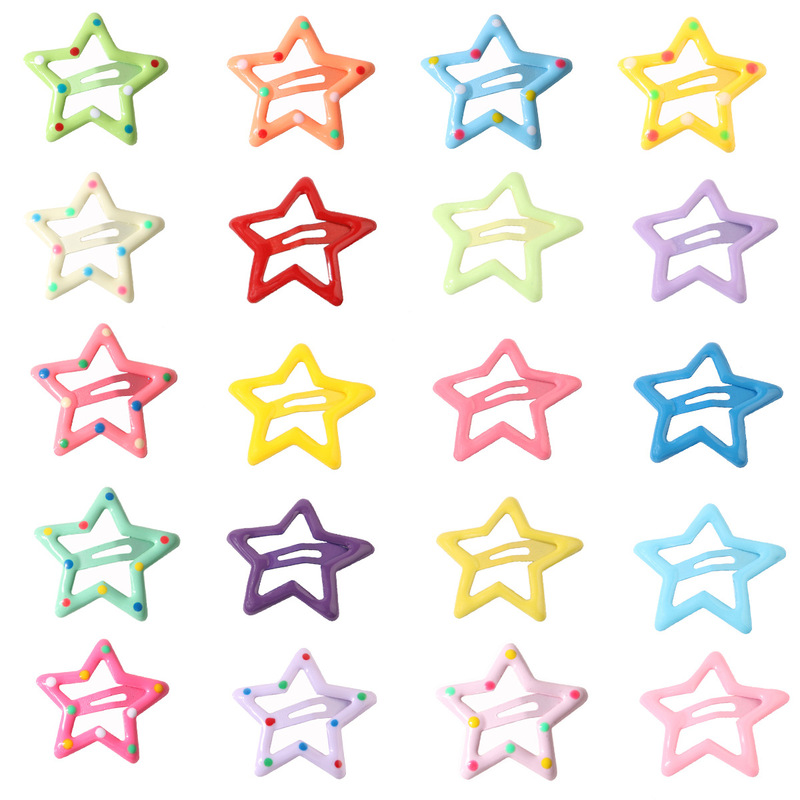 Y2K Dopamine Hairpin Color Pentagonal Star bb Clip Metal Bangs Side Break Hair Clip Cute Hair Accessories Y2K Dopamine Hairpin Color Pentagonal Star bb Clip Metal Bangs Side Break Hair Clip Cute Hair Accessories