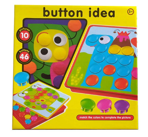 Gran granular botón de hongos puzzles clavos de la educación temprana de los niños de América iluminación de la inteligencia del color Juguete combinado de inserción