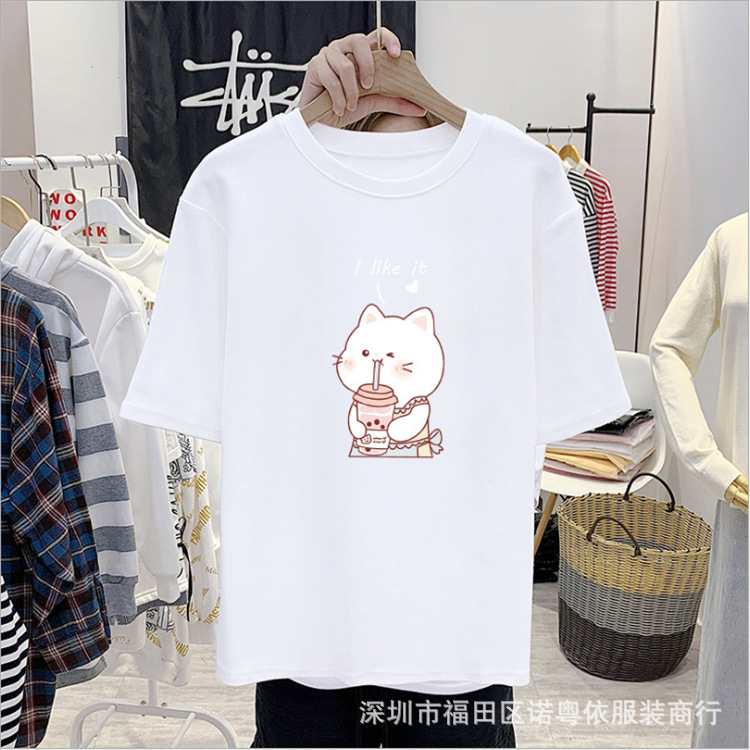 女装白色短袖T恤