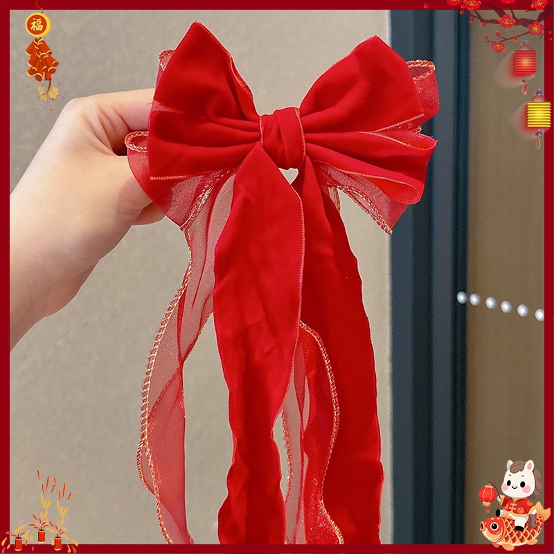 Horquilla Infantil con Borlas Chinas Hecha a Mano para Año Nuevo y Hanfu